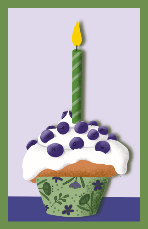 Minicard - Toni Starck - Blueberry muffin Minicard - Toni Starck - Blueberry muffin