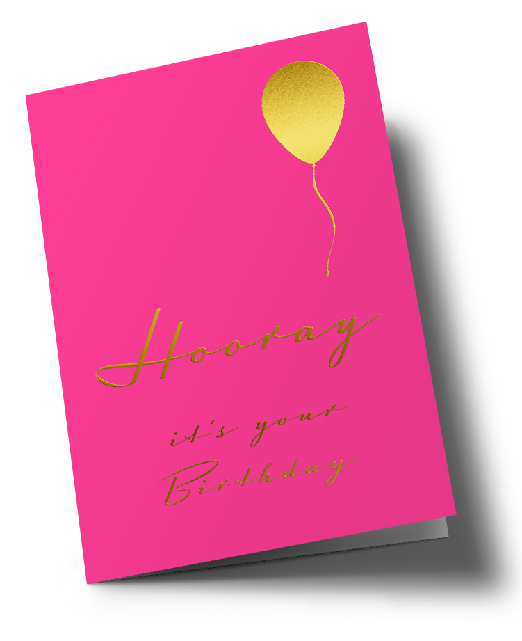 Klappkarte C6 - pure - Hooray - it´s your birthday Klappkarte C6 - pure - Hooray - it´s your birthday