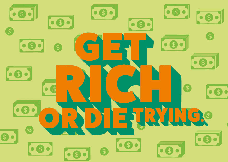 Postkarte - happy wrong - Get rich