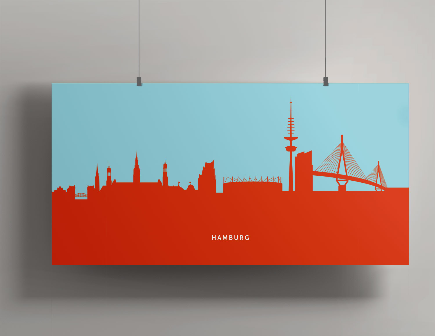 Artprint 20x40 - Hamburg Skyline Artprint 20x40 - Hamburg Skyline
