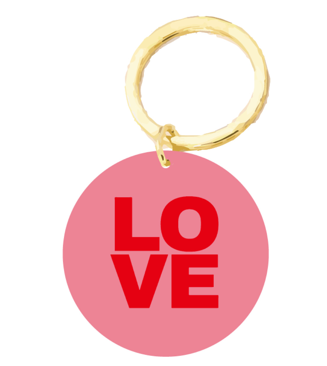 Key ring - Happy Plexis 5 cm - love