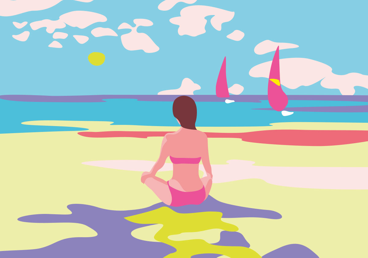 Postcard - Limoncella - Lotus at the beach