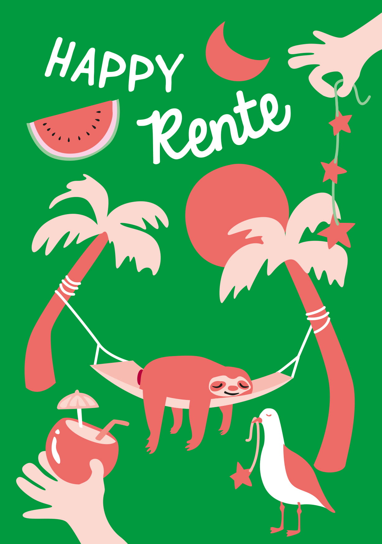 Postcard - poppins - Happy Rente
