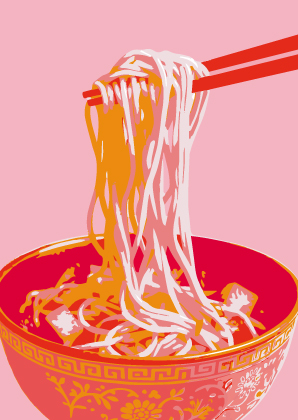 Postcard - Toni Starck - Pink Miso Bowl