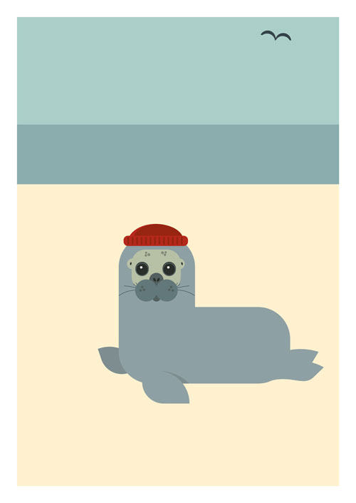 Postcard - Daria Ivanova - Sea seal