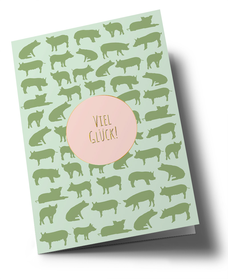 Doublecard C6 - Toni Starck - Piggy Viel Glück