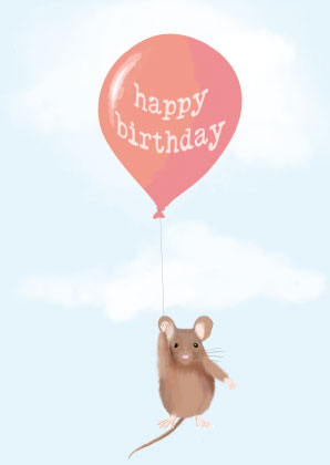 Postkarte - Toni Starck - Mouse in the Sky