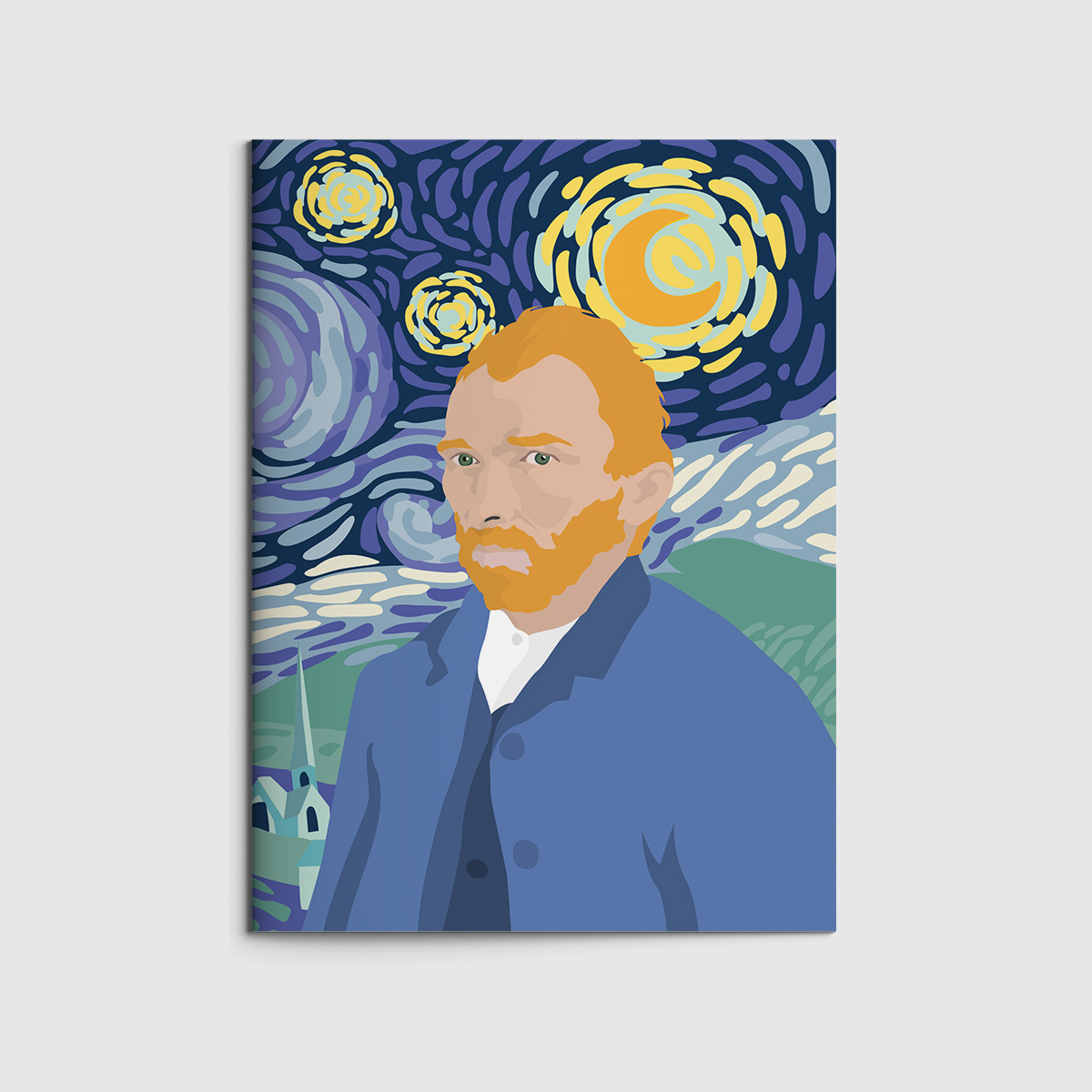 Booklet A6 - Museum Art - starry night, van Gogh