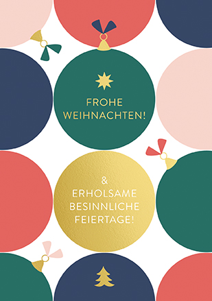 Klappkarte C6 - La Card - Kreise Weihnachten