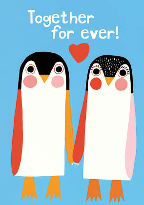 Postkarte - darilarifari - Pinguine Together forever