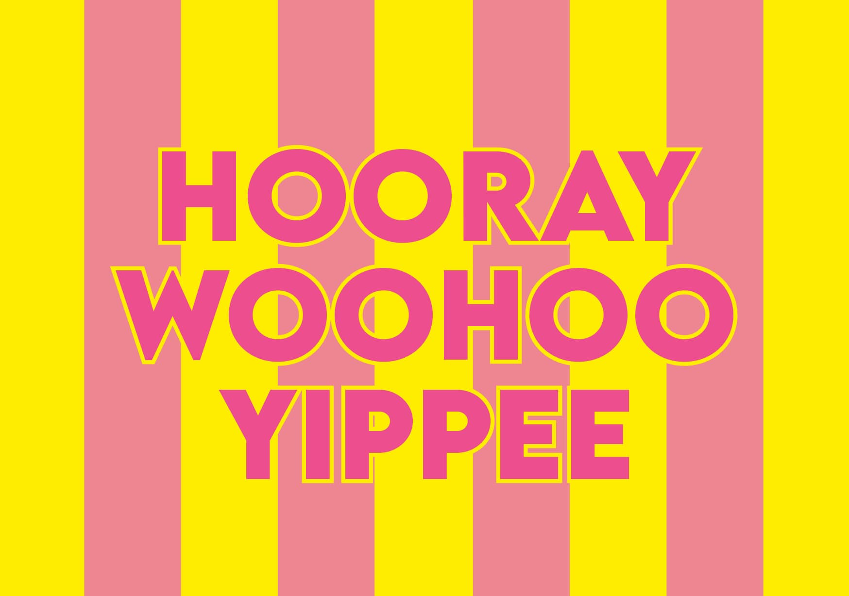 Postcard - happy wrong - HOORAY