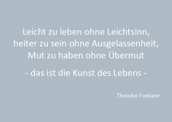 Postkarte - Wortsinn - Leicht zu leben Theodor Fontane