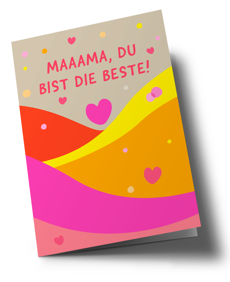 C6 folding card - nola - Mum, you're the best!