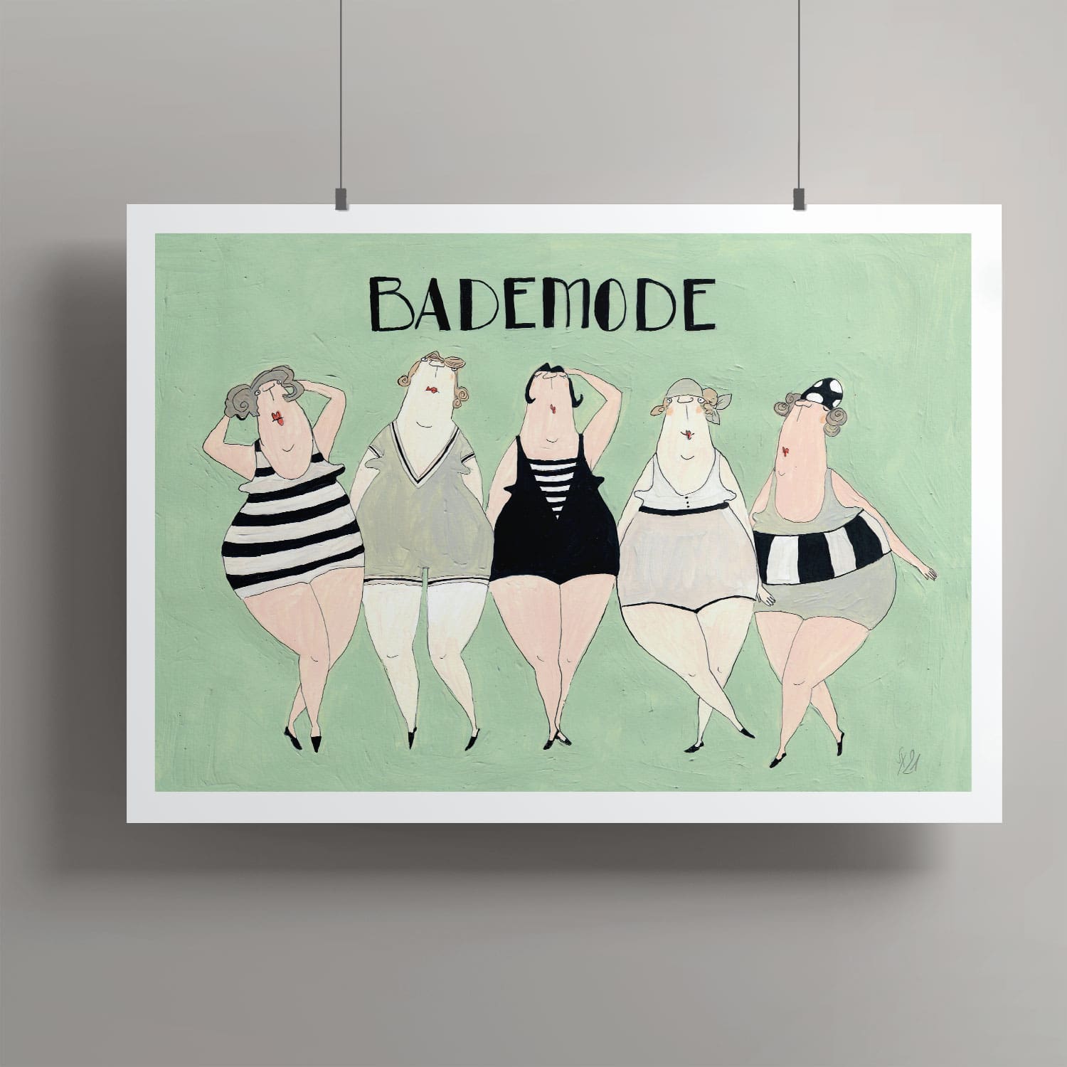 Artprint A3 - kittiekatstudio - bademode