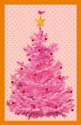 Minicard - Toni Starck - Weihnachtsbaum pink