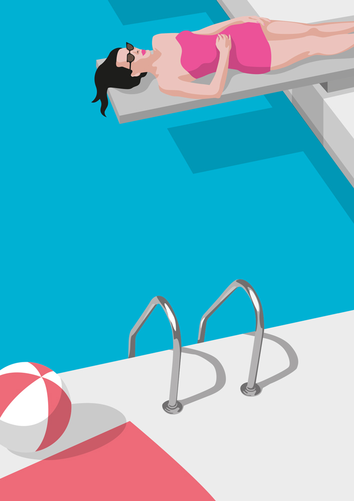 ArtPrint A4 - Modern Art - Pool ArtPrint A4 - Modern Art - Pool