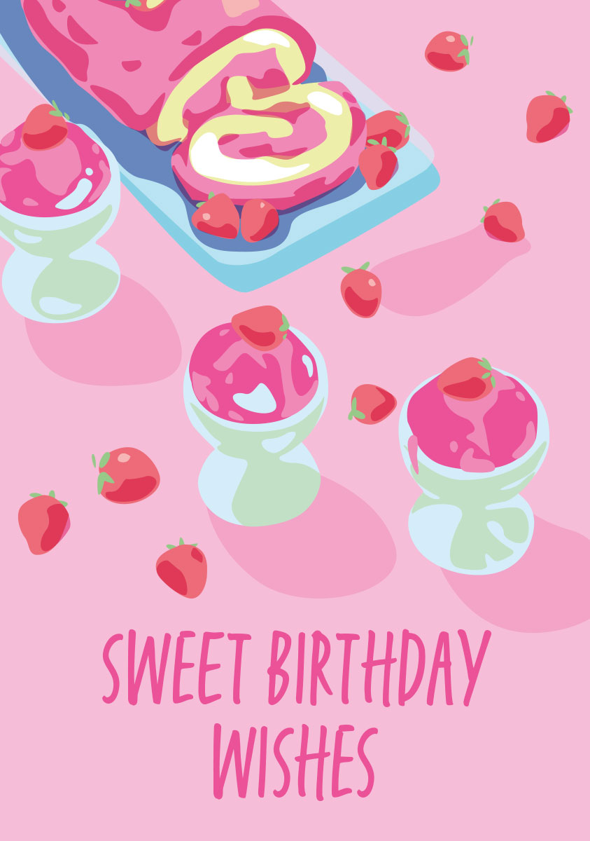 Postcard - Limoncella - Sweet Birthday Wishes
