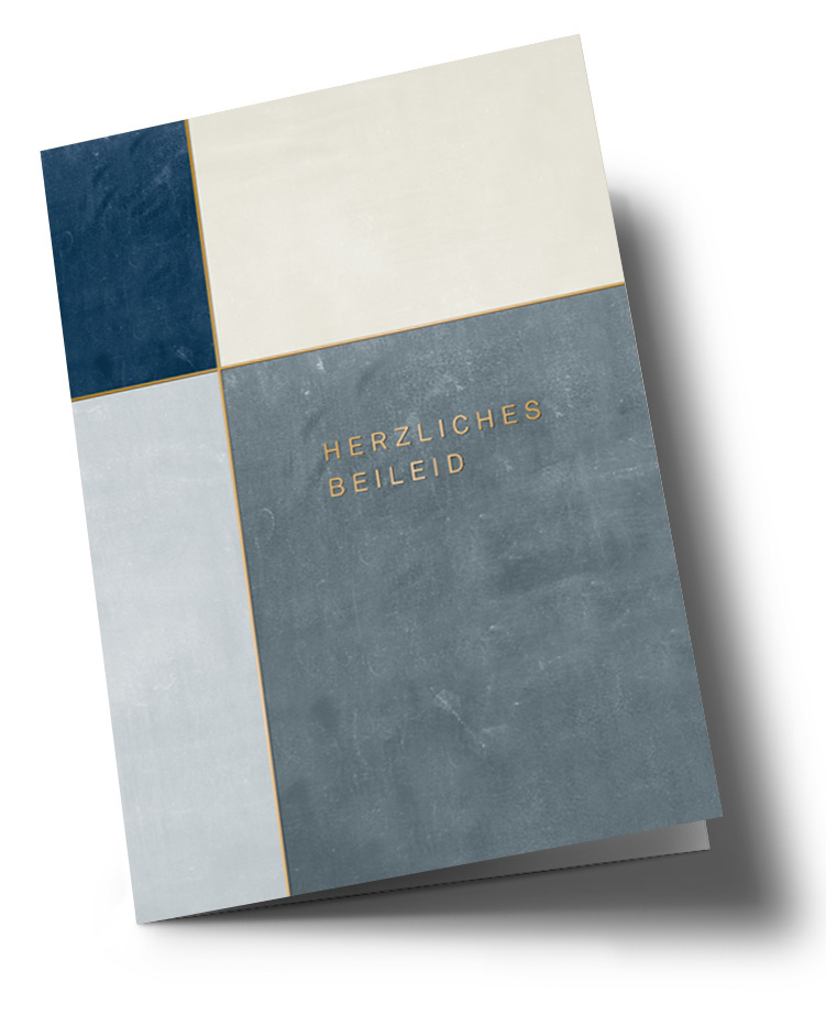 Doublecard C6 - Designfräulein - Herzliches Beileid, Gold foil