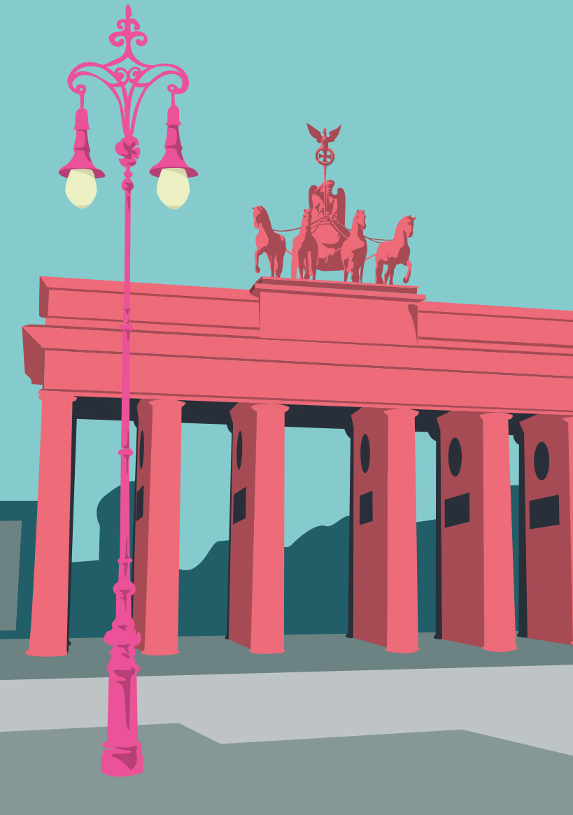 Postcard - Bon Voyage - Brandenburger Tor, Berlin Postcard - Bon Voyage - Brandenburger Tor, Berlin