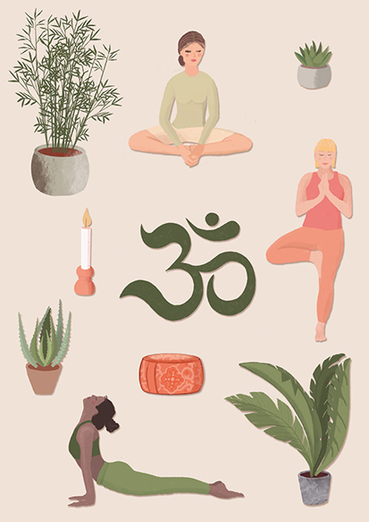 Postcard - Toni Starck - Yoga namasté
