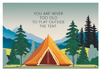 Postkarte - La Card - Tent Postkarte - La Card - Tent