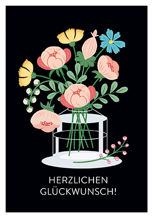 Klappkarte C6 - La Card - Blumenstrauß Klappkarte C6 - La Card - Blumenstrauß