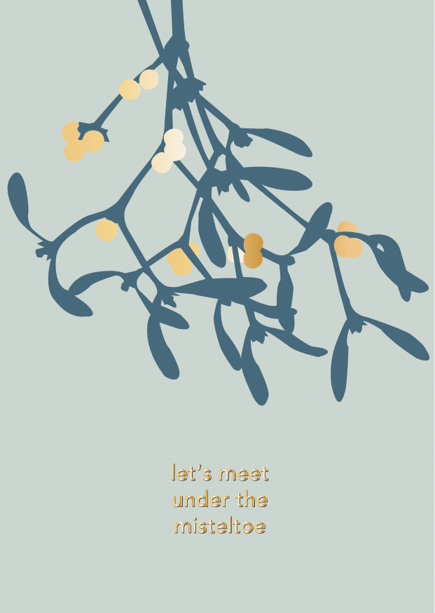 Postkarte - Toni Starck - let’s meet under the mistletoe