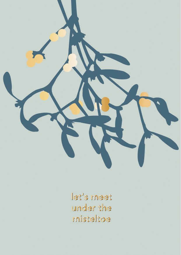 Postcard - Toni Starck - let’s meet under the mistletoe