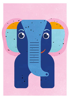 Postkarte - Daria Ivanova - elephant
