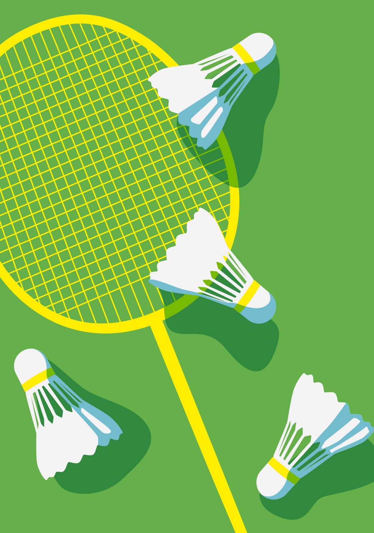 Postkarte - sports - Badminton