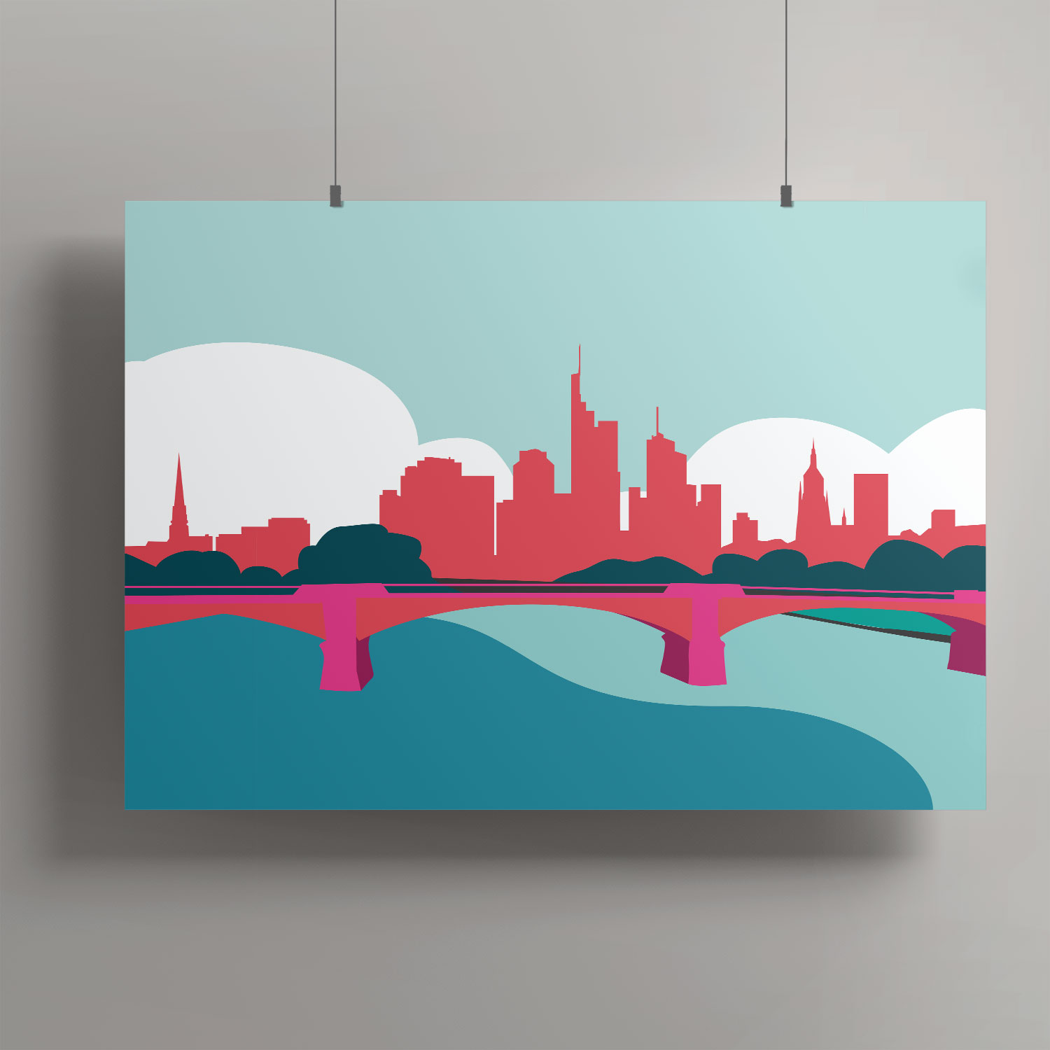 Artprint A3 - Skyline Frankfurt Artprint A3 - Skyline Frankfurt