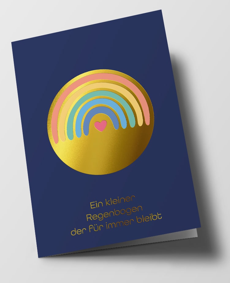 C6 Folded Card - Pure - Rainbow