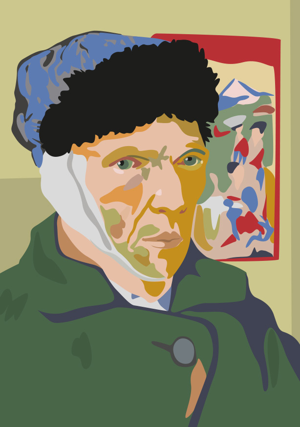 Postcard - Museum Art - Portait January 1889, van Gogh Postcard - Museum Art - Portait January 1889, van Gogh