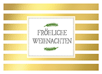 Geschenkanhänger - Blockstreifen, gold