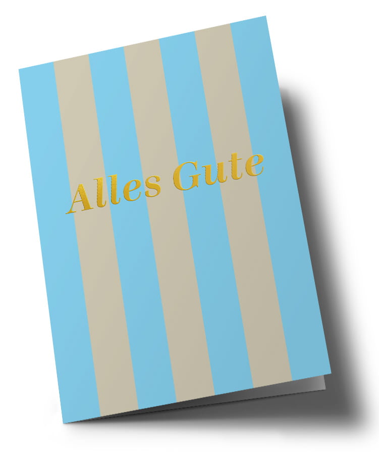 Klappkarte C6 - chelsea - Alles Gute