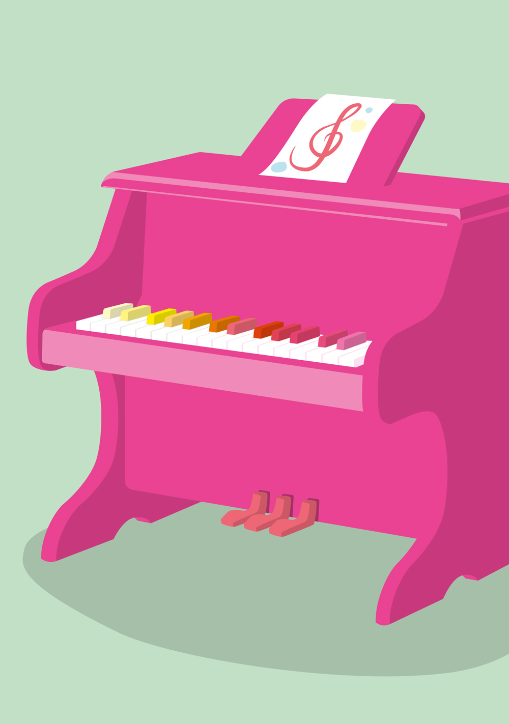 Postcard - luminous - Piano