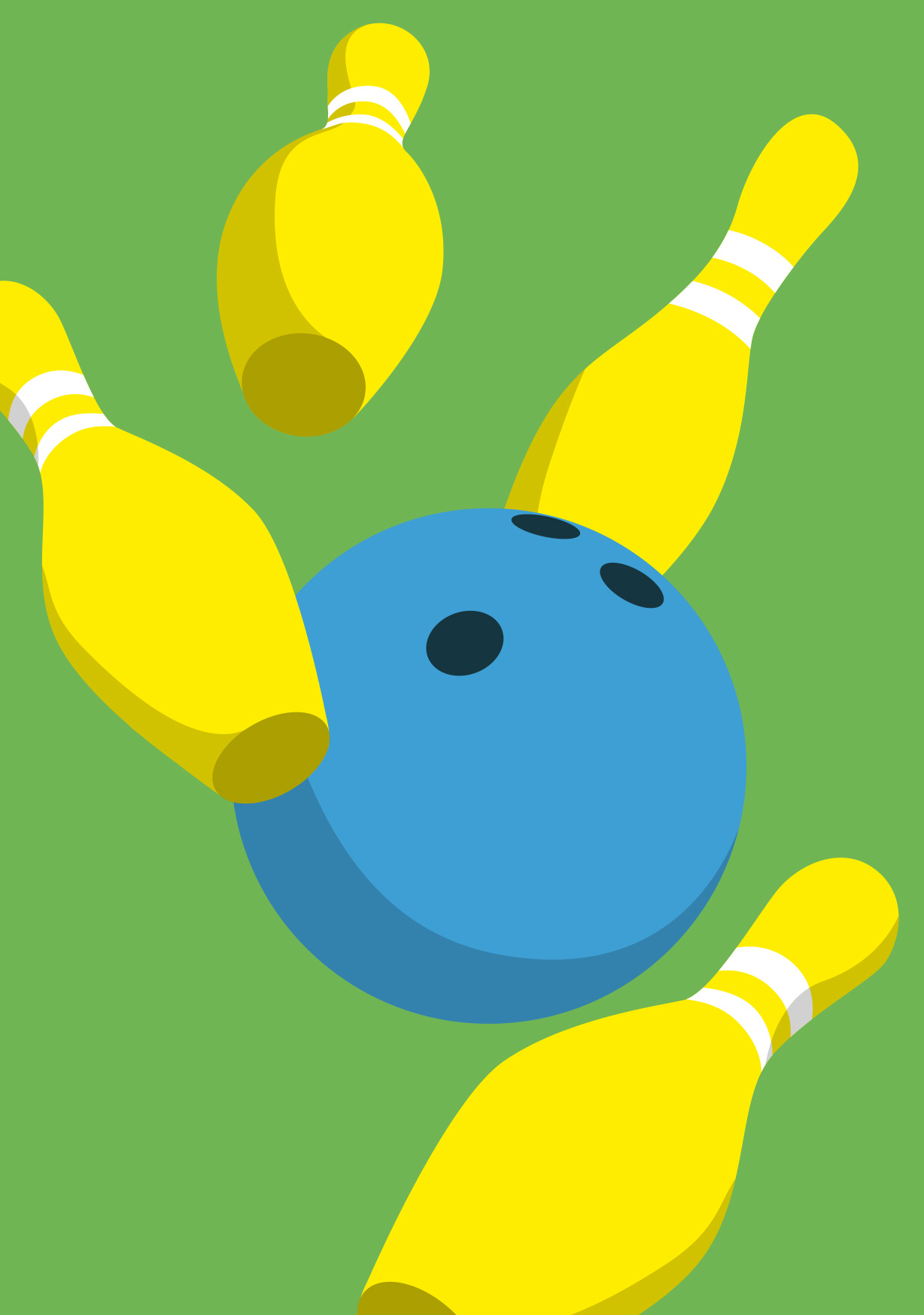 Postcard - sports - Bowling