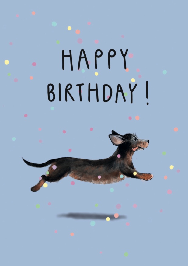 Postkarte - Tabea Güttner - Dackelgeburtstag Postkarte - Tabea Güttner - Dackelgeburtstag