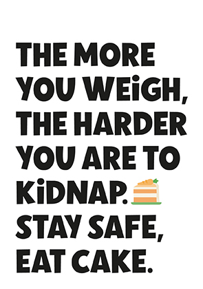 Postkarte - La Card - The more you weigh