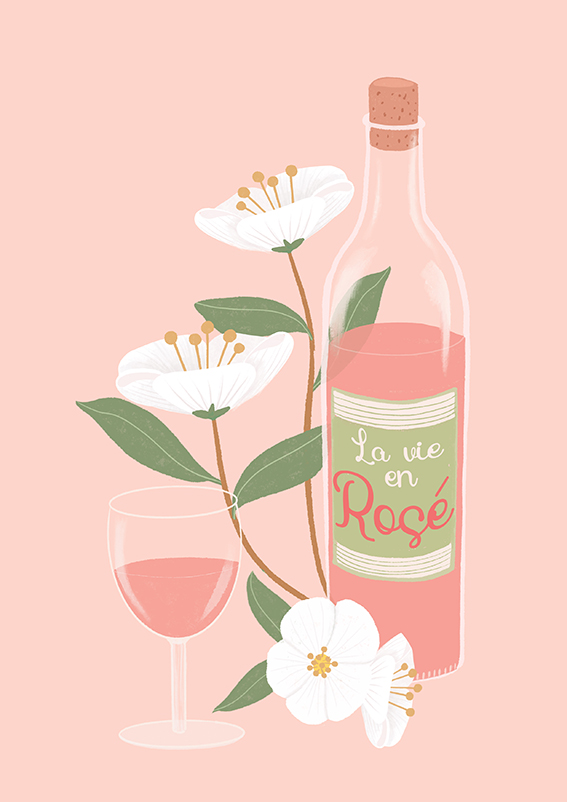 Postcard - Toni Starck - La vie en Rosé