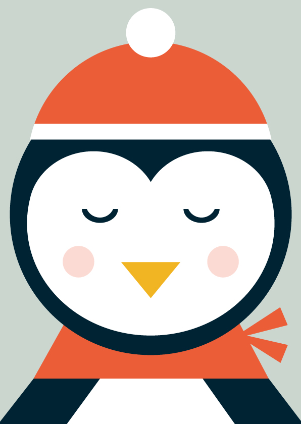 Postcard - Designfräulein - Funny Faces - Pinguin