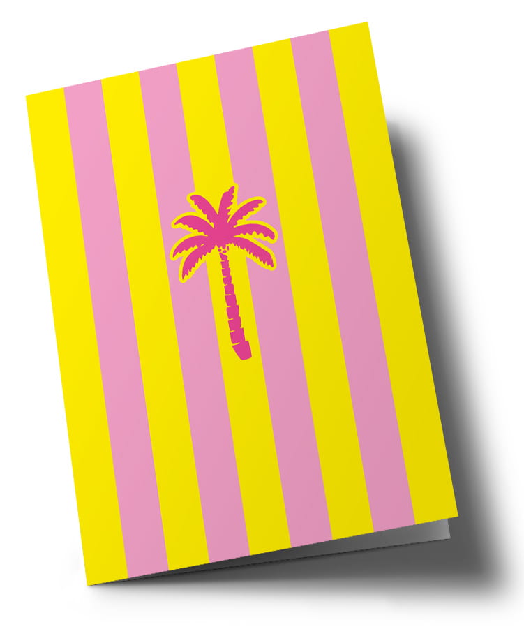 C6 folding card – Malibu – Palm