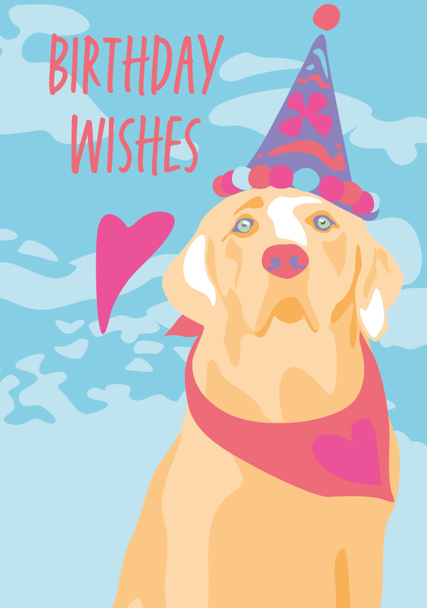 Postcard - Limoncella - Birthday Dog