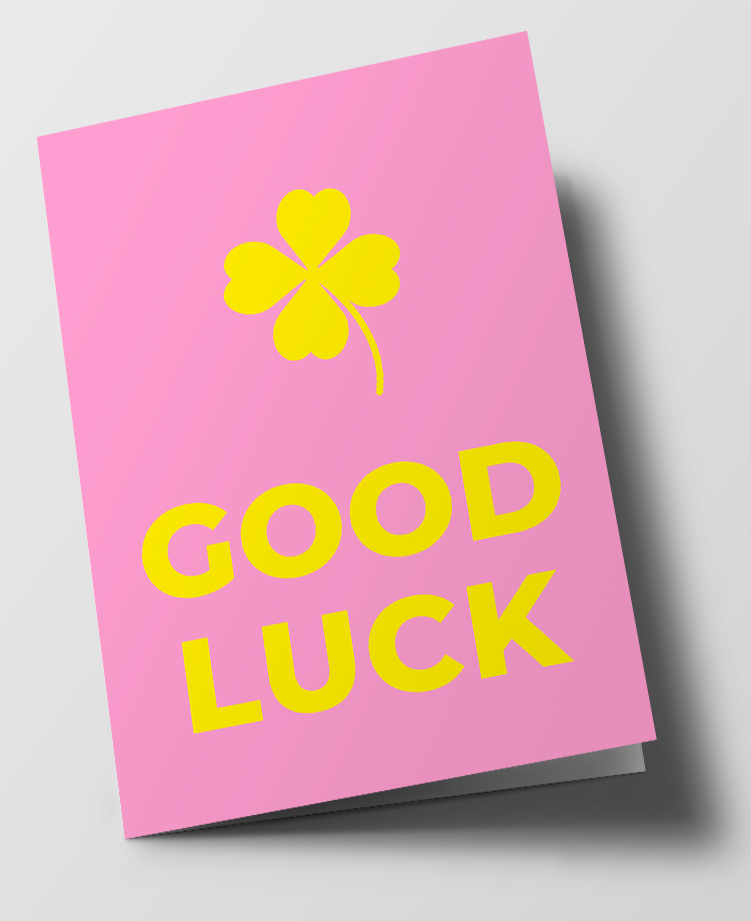 Klappkarte C6 - typestyle - Good Luck