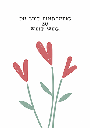 Postkarte - La Card - Zu weit weg Postkarte - La Card - Zu weit weg