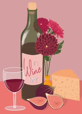 Postkarte - Toni Starck - Wineday Postkarte - Toni Starck - Wineday