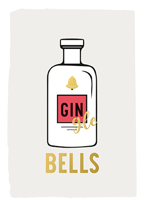 Postkarte - La Card - GINgle bells
