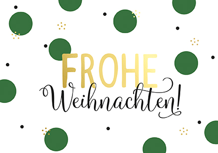 Klappkarte C6 - La Card - Weihnachtskreise, grün