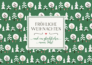 Postkarte - La Card - Winterwald, grün Postkarte - La Card - Winterwald, grün