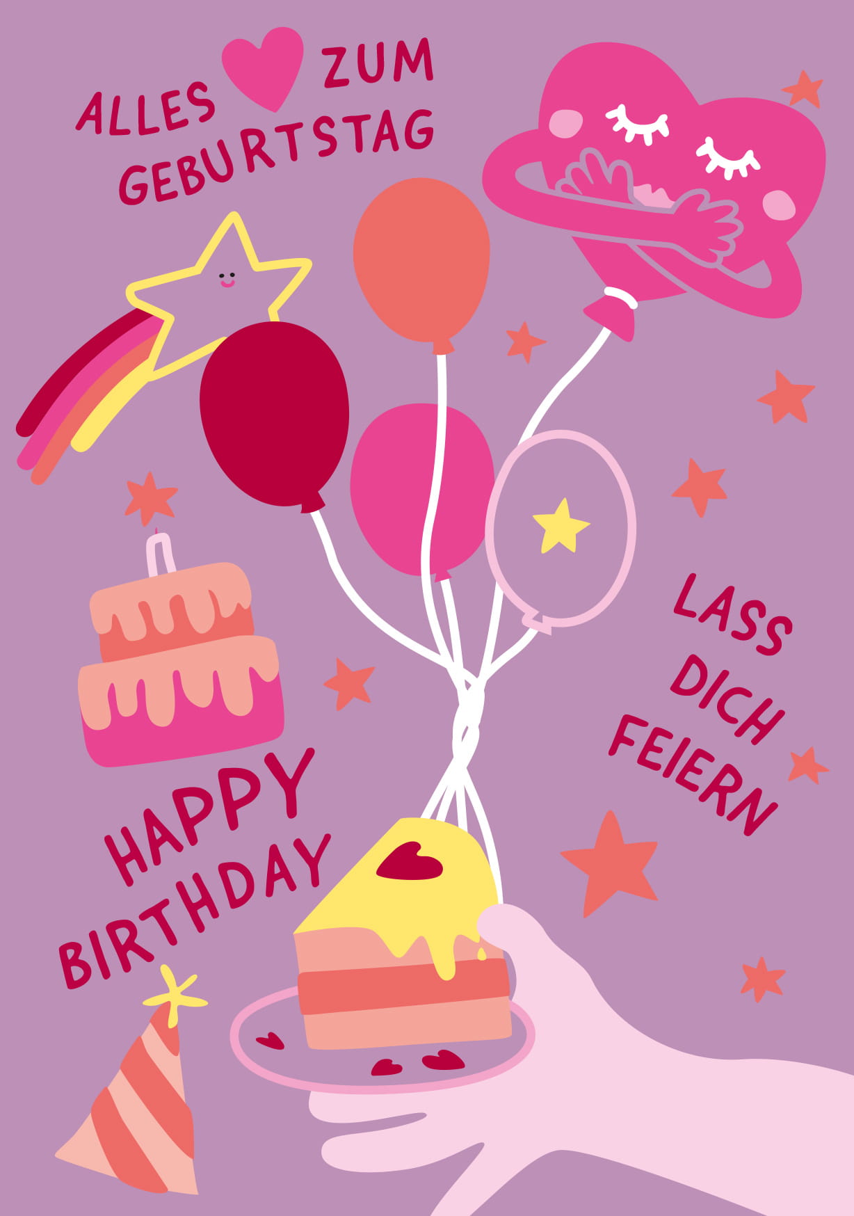 Postcard – Poppins – happy birthday